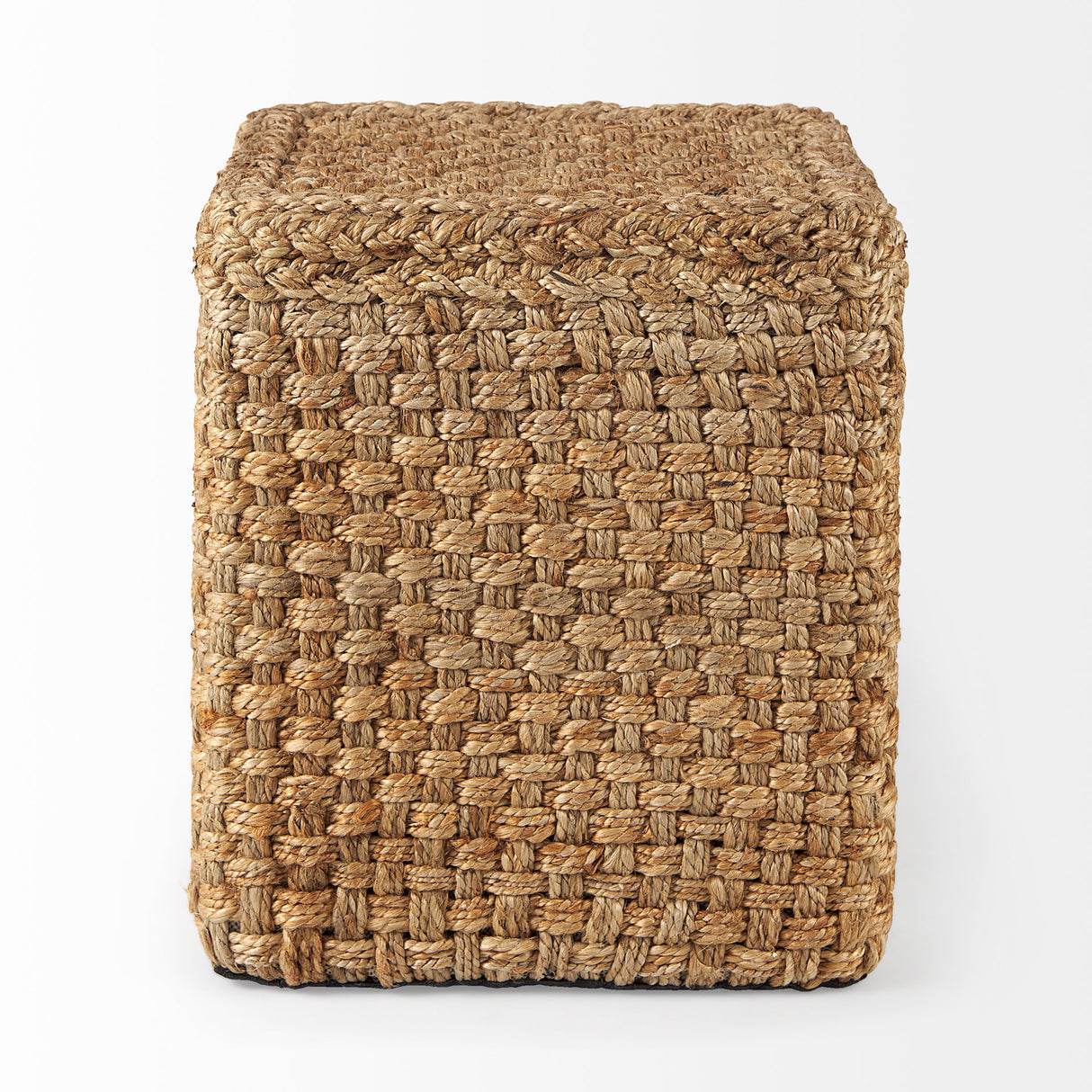 Aylin 16.5" Square Brown Jute Pouf from Mercana - Luna Furniture