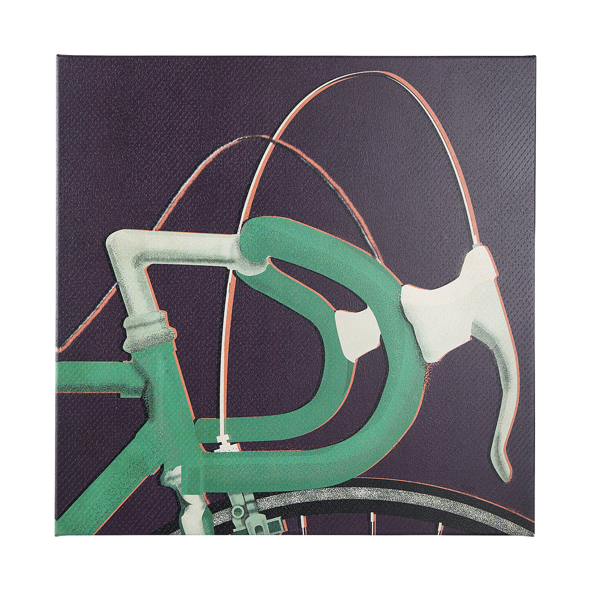 Bike Handle Purple by Alarm a Hand Embellished Textured Canvas from Mercana - Luna Furniture