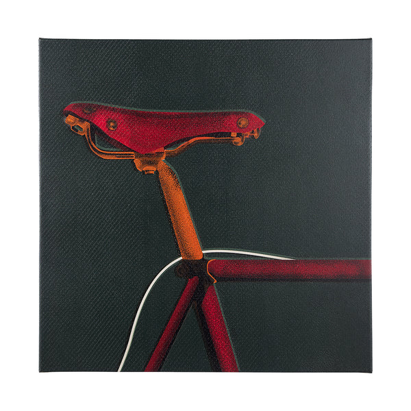 Bike Saddle Green by Alarm a Hand Embellished Textured Canvas