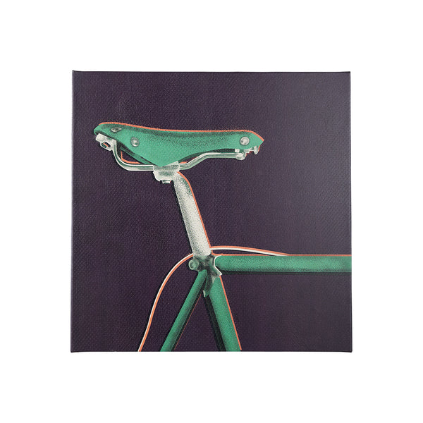 Bike Saddle Purple by Alarm a Hand Embellished Textured Canvas