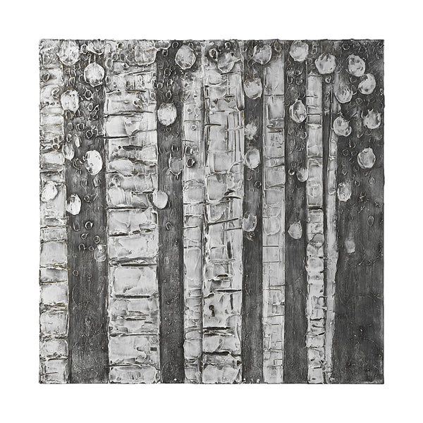Birch Trees by Studio M a Hand Embellished Gallery-Wrapped Canvas Print