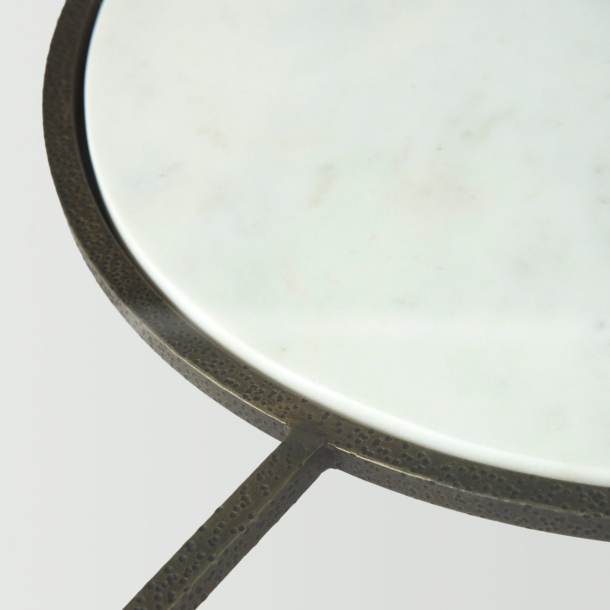 Felicity 36.0L x 36.0W x 16.0H Marble Top W/Iron Frame Coffee Table from Mercana - Luna Furniture
