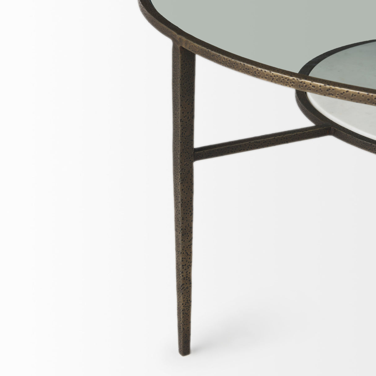 Felicity 36.0L x 36.0W x 16.0H Marble Top W/Iron Frame Coffee Table from Mercana - Luna Furniture