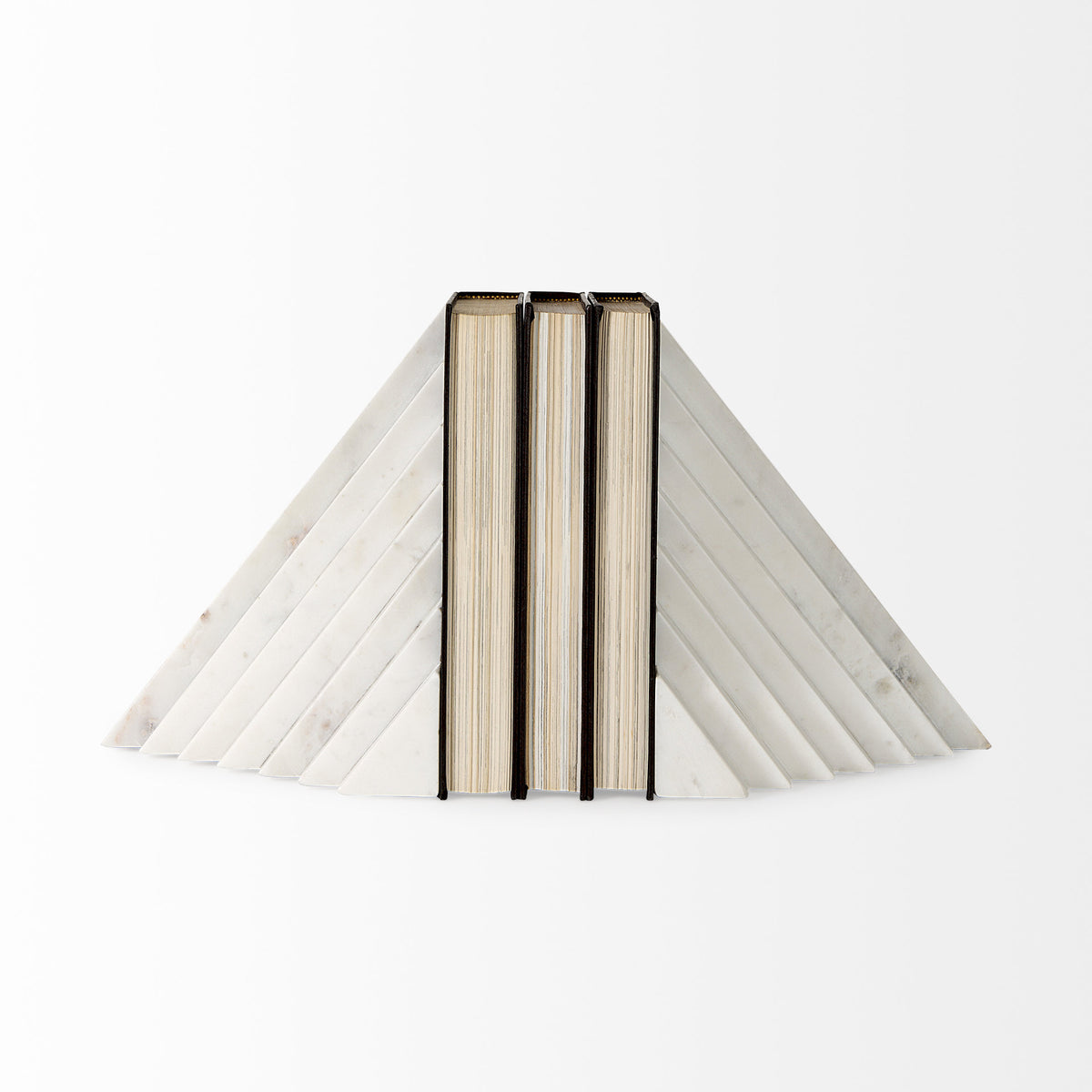 Sophia 7.0L x 5.3W x 9.3H Marble Set Of Two Book Ends from Mercana - Luna Furniture