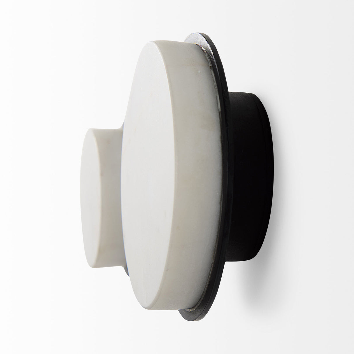 Sophia 5.0 L x 5.0 W x 3.0 H White Marble Set of 2 Wall Hooks from Mercana - Luna Furniture