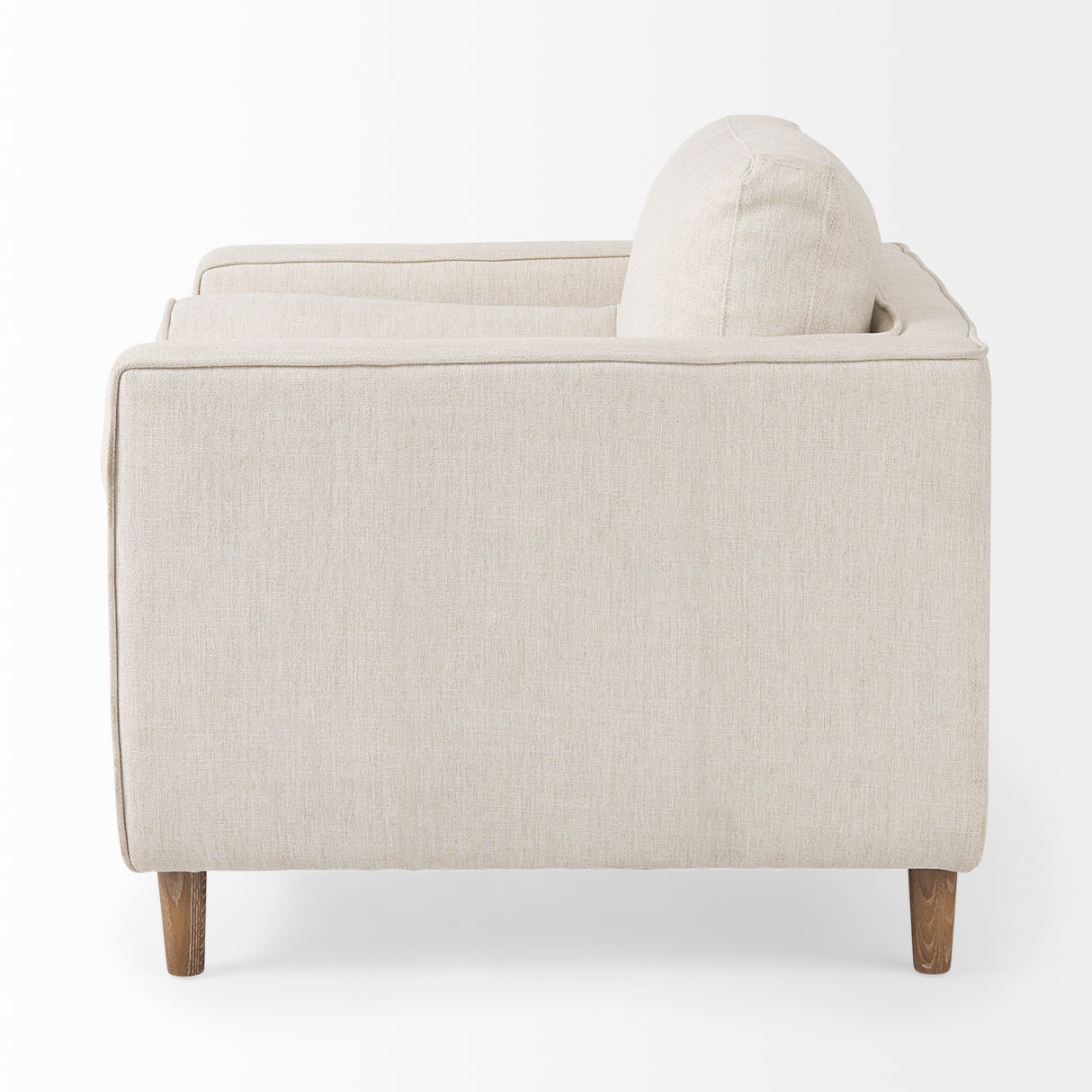 Loretta 40.7L x 36.2W x 33.9H Cream Fabric Chair W/ Two Bolster Cushions from Mercana - Luna Furniture