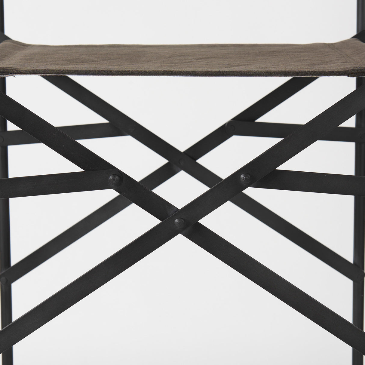Direttore 19.3L x 19.3W x 44.1H Brown/Gray Suede W/ Metal Frame Bar Stool from Mercana - Luna Furniture