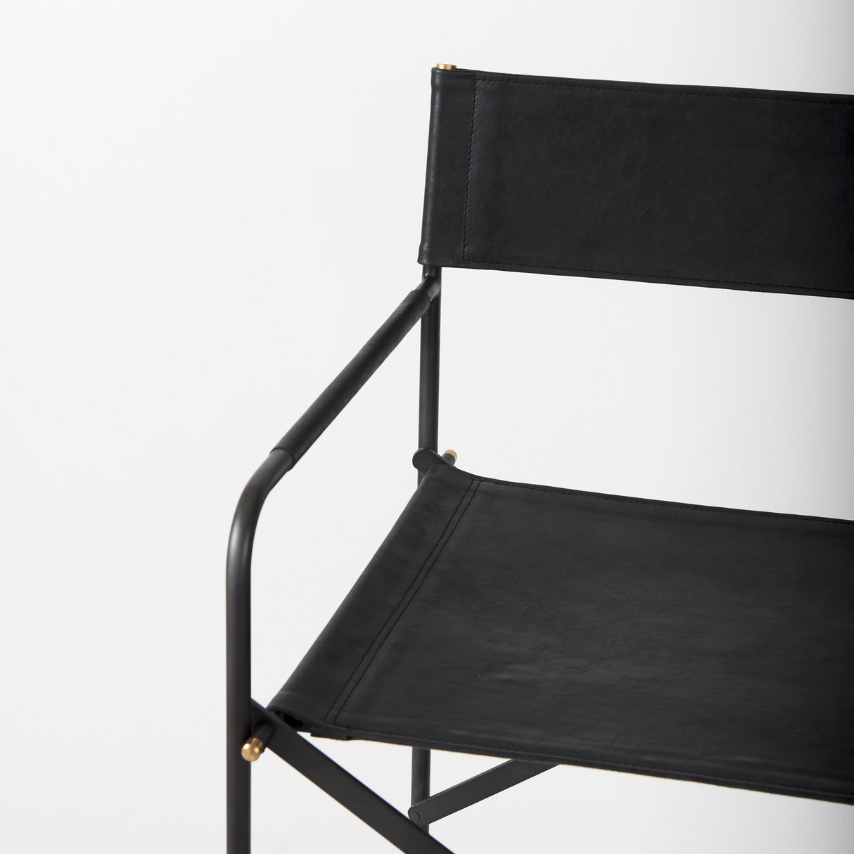 Direttore 19.3L x 19.3W x 40.2H Black Leather W/Black Frame Counter Stool from Mercana - Luna Furniture