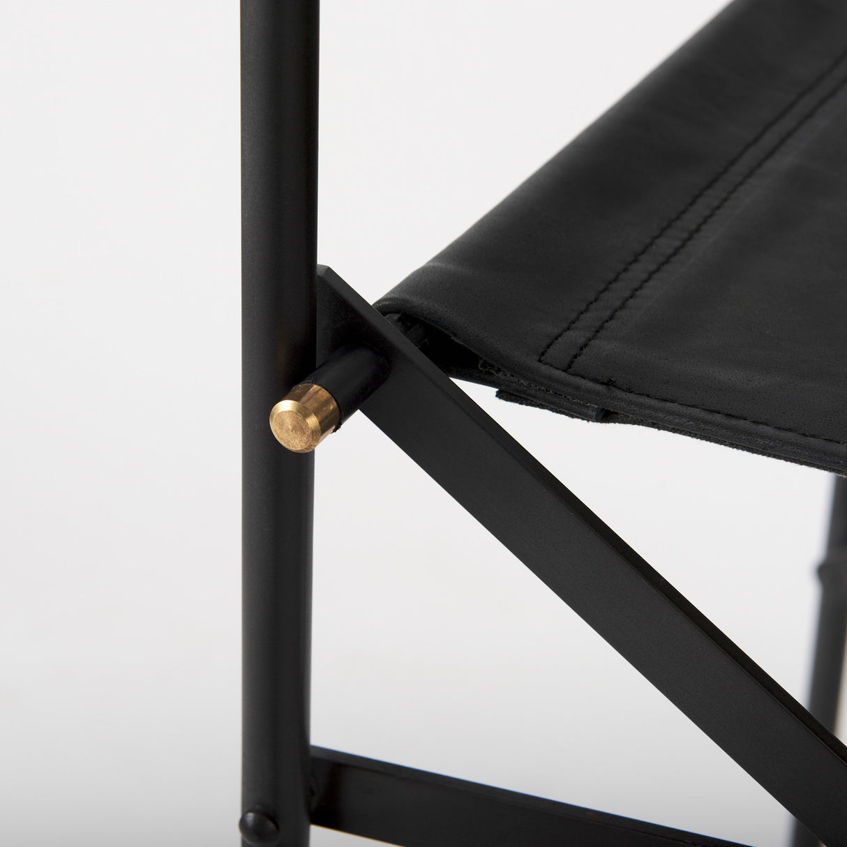 Direttore 19.3L x 19.3W x 40.2H Black Leather W/Black Frame Counter Stool from Mercana - Luna Furniture