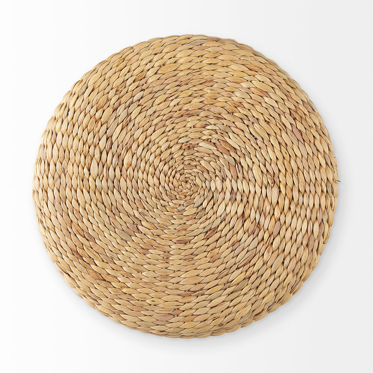 Michelle 17.7L x 17.7W x 17.7H Light Brown Woven Seagrass Round Pouf from Mercana - Luna Furniture