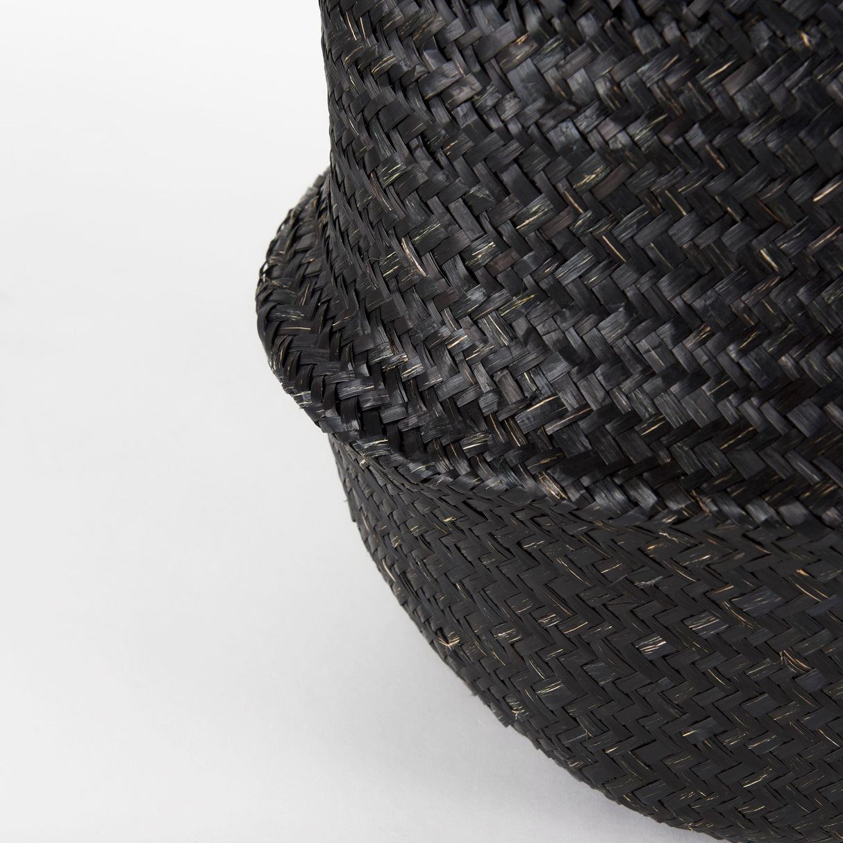 Ella (Set of 3) Black Seagrass Basket W/ Light Brown Handles from Mercana - Luna Furniture