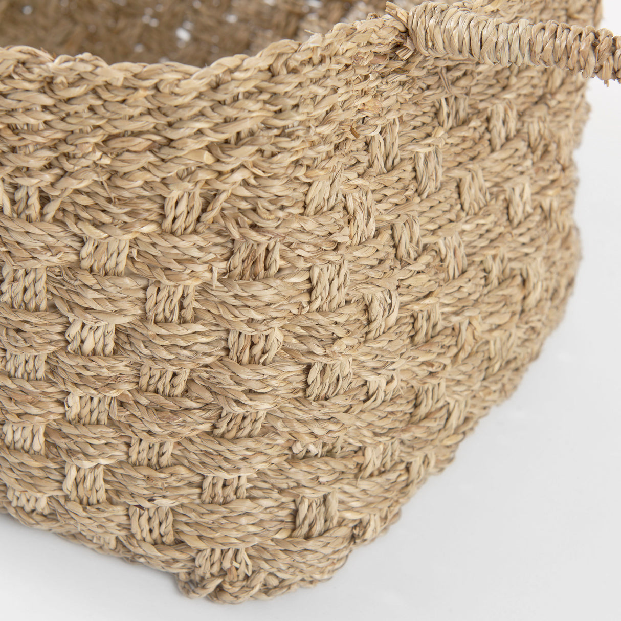 Emra (Set of 3) Light Brown Seagrass Rectangular Basket W/ Handles from Mercana - Luna Furniture