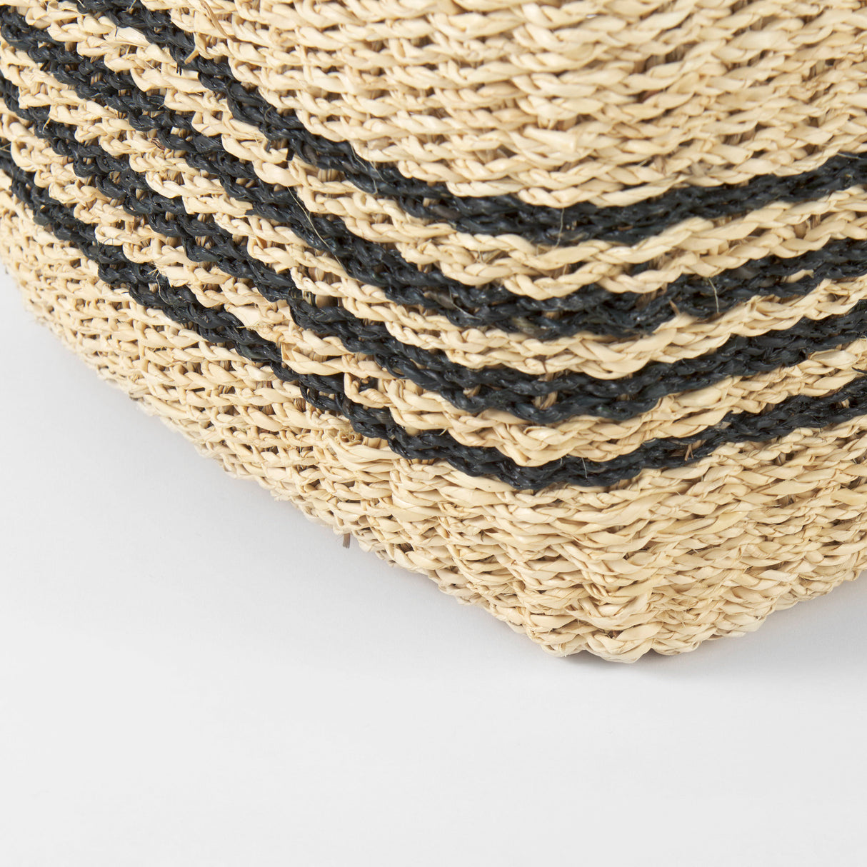 Emma (Set of 2) Light Brown Seagrass Rectangular Basket W/ Black Stripes from Mercana - Luna Furniture