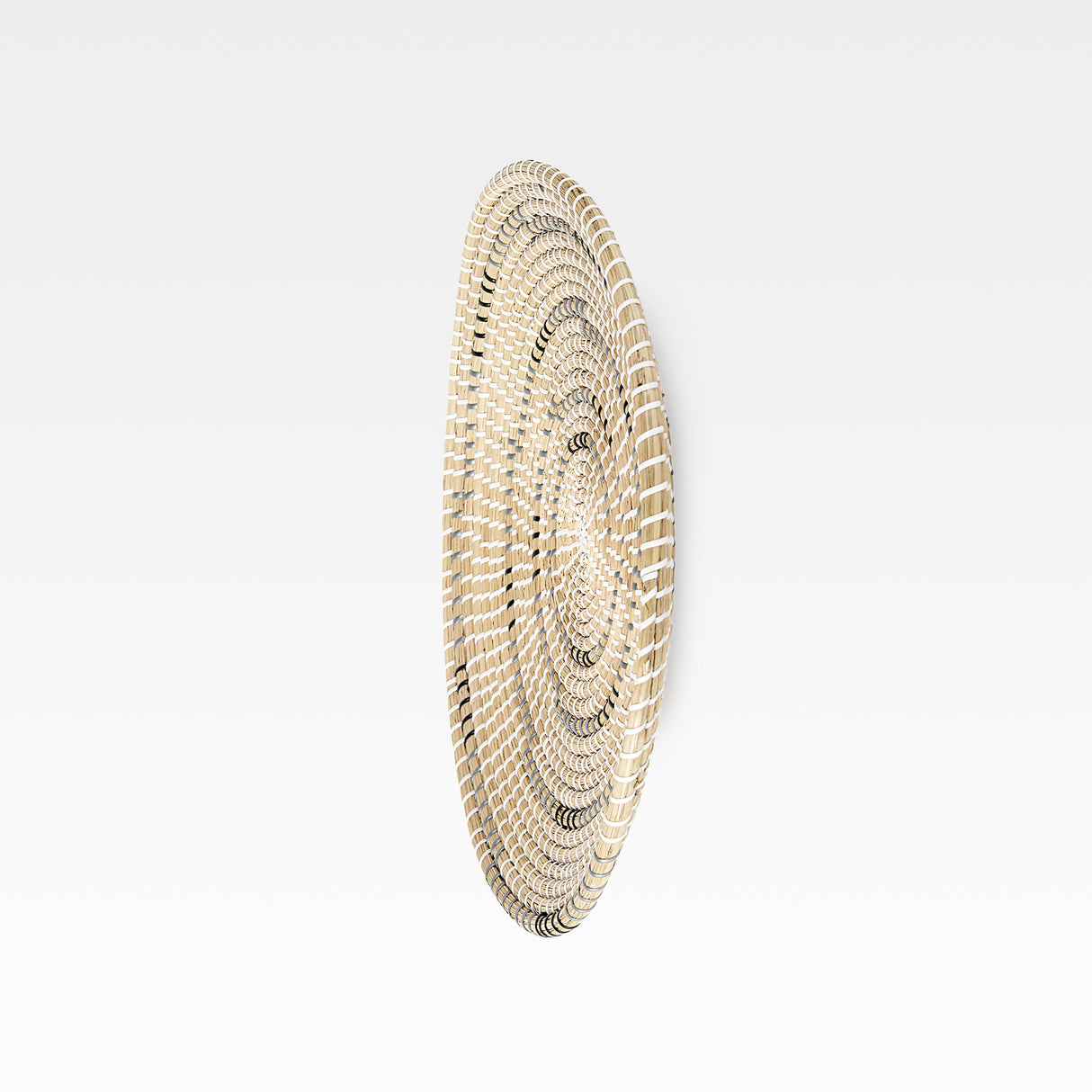 Avel 18.0L x 18.0W x 3.0H Light Brown Seagrass W/Dark Brown String Round Wall Hanging Plate from Mercana - Luna Furniture