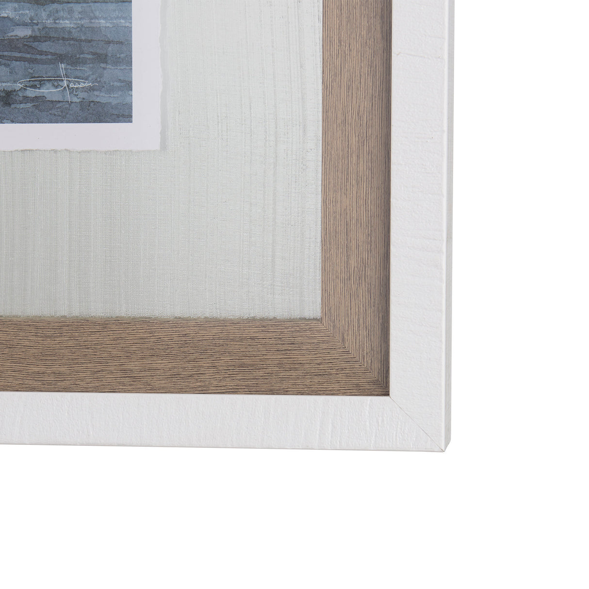 Icelandic Seascape by Jonathan Klassen Hand Embellished Textured Framed Art Print Matted under Glass from Mercana - Luna Furniture