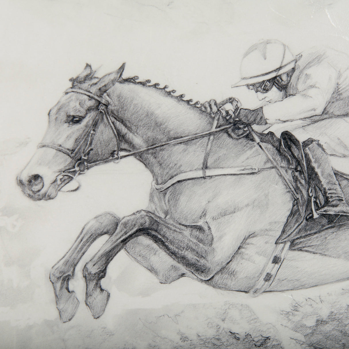 Horse Racing II by Mercana Studio a Hand Embellished Textured Framed Art Print Matted under Glass from Mercana - Luna Furniture