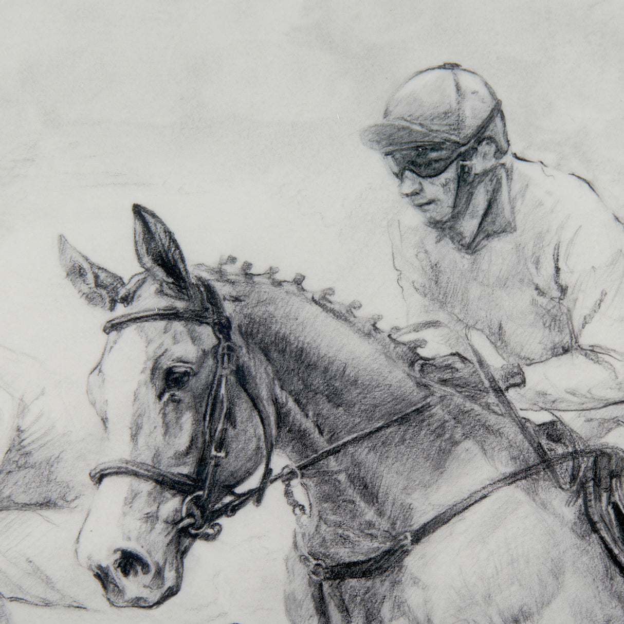 Horse Racing II by Mercana Studio a Hand Embellished Textured Framed Art Print Matted under Glass from Mercana - Luna Furniture