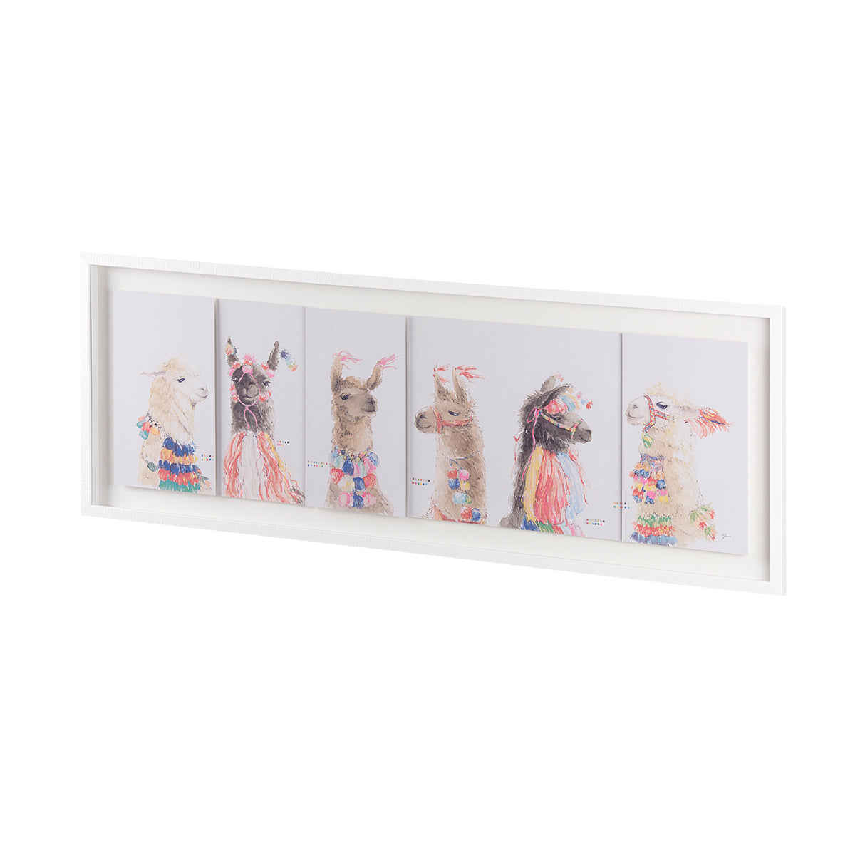 Lama Party IV by Panpan a Framed Art Print Matted under Glass from Mercana - Luna Furniture
