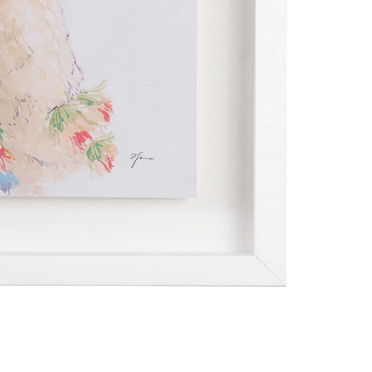 Lama Party IV by Panpan a Framed Art Print Matted under Glass from Mercana - Luna Furniture