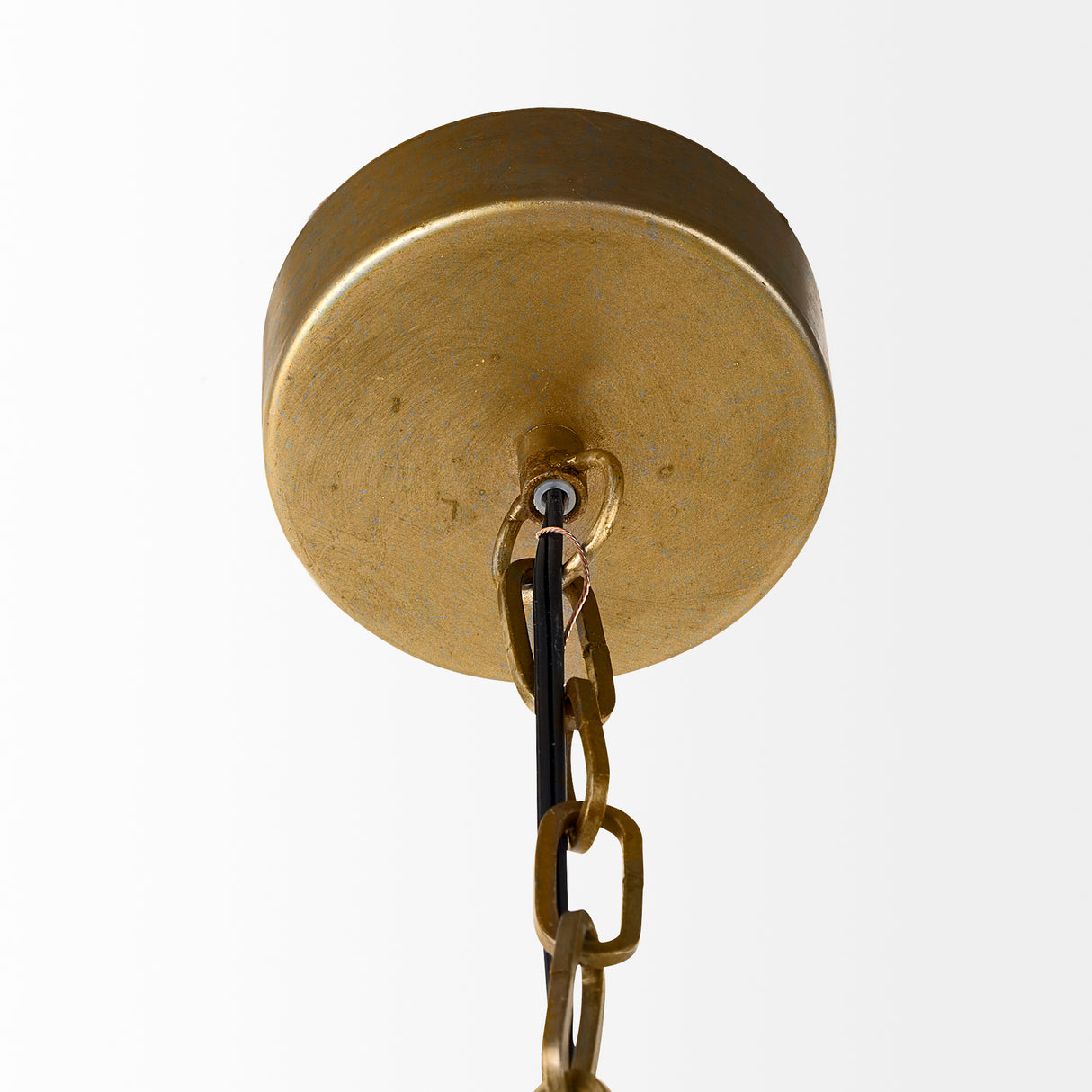 Capsa 17x29 Antique Gold and Silver Toned Metal Dome Pendant Light from Mercana - Luna Furniture