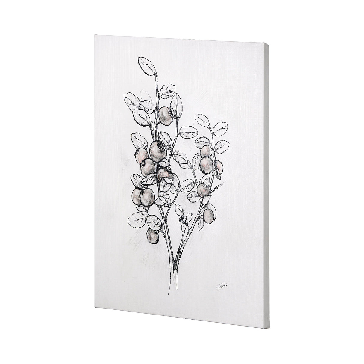 Wildberry Collection Hucklberry by Ariana a Hand Embellished Textured Canvas from Mercana - Luna Furniture