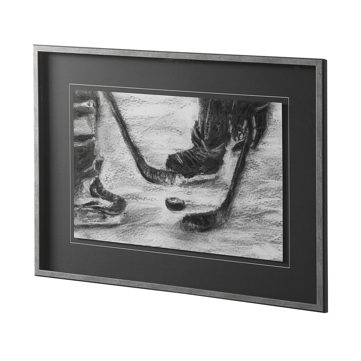Sports Collection Hockey by Mercana Studio Hand Embellished Framed Art Print Matted under Glass from Mercana - Luna Furniture