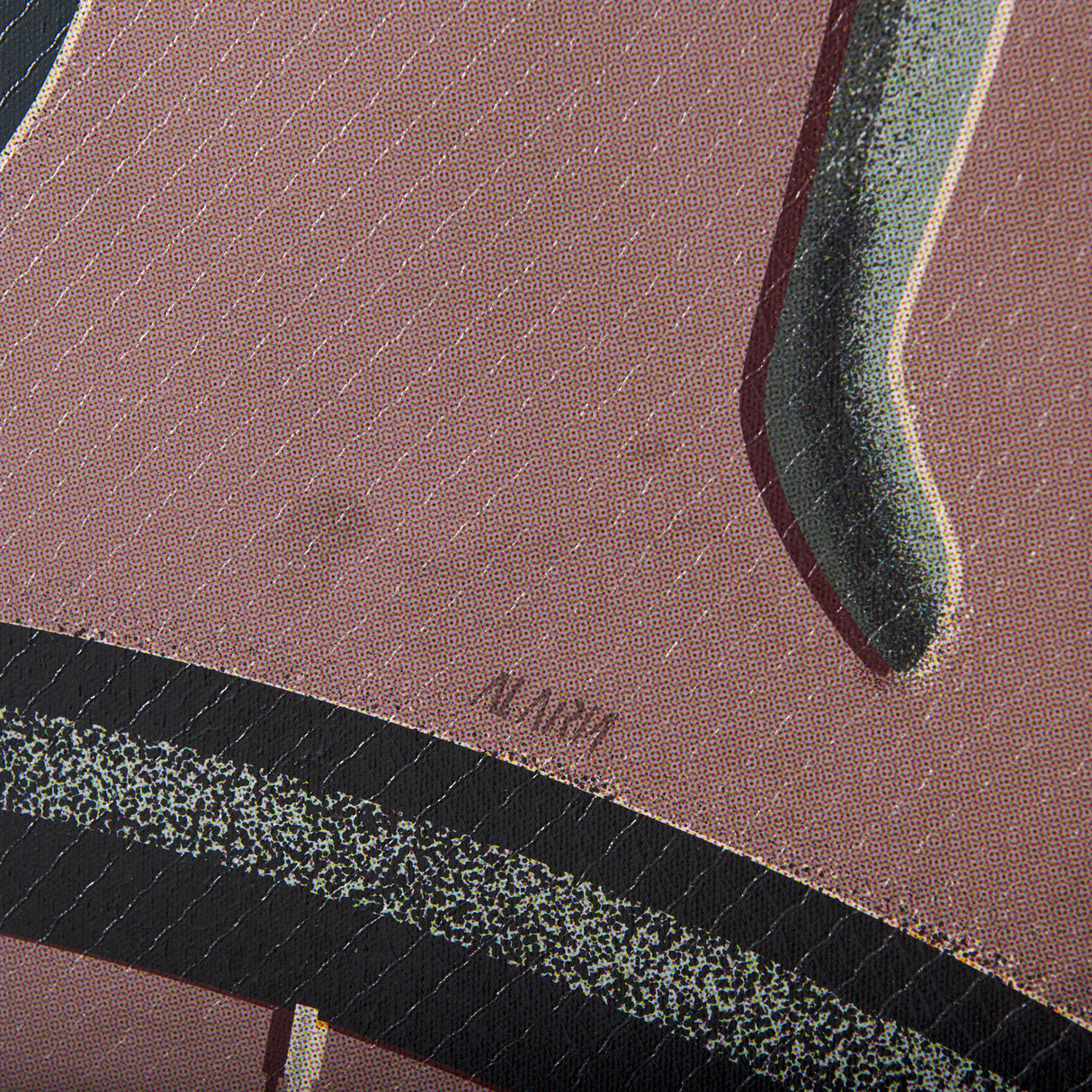 Bike Handle Pink by Alarm a Hand Embellished Textured Canvas from Mercana - Luna Furniture