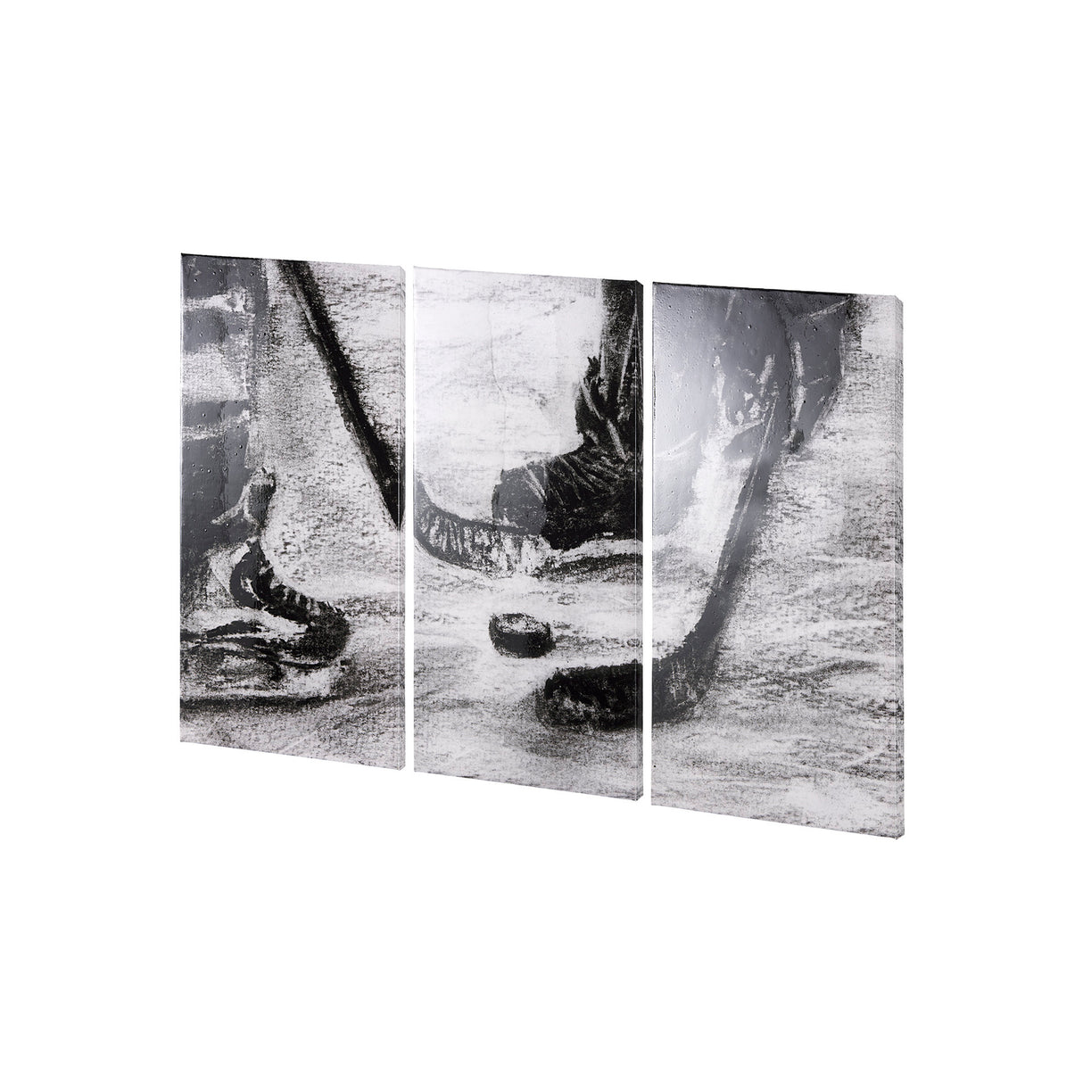 Sports Collection Hockey-S 3 Piece Triptych by Mercana Studio a Hand Embellished Textured Canvas from Mercana - Luna Furniture