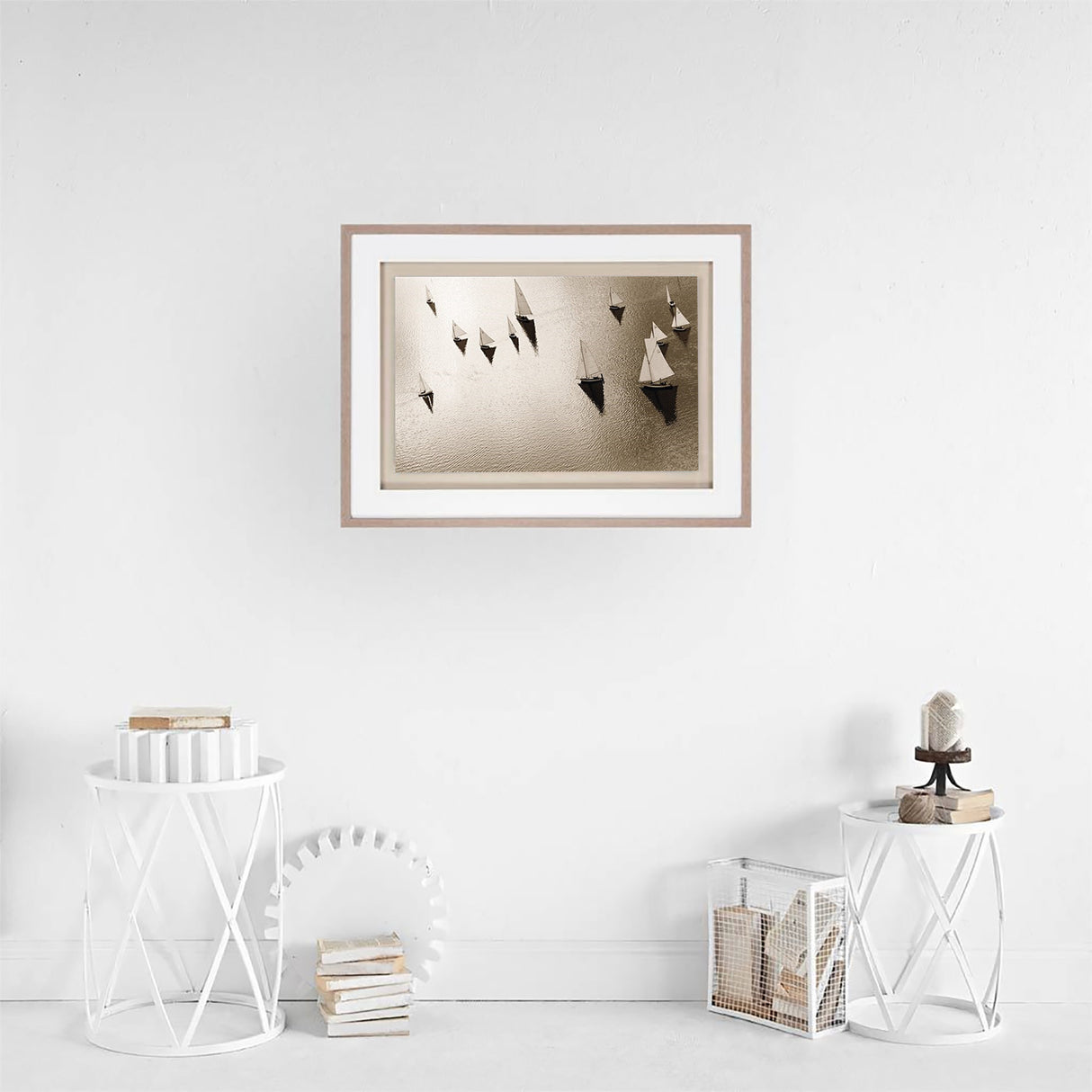 Broads Regatta, Island Yachts by Ben Wood Hand Embelished Framed Photo Art Print Matted under Glass from Mercana - Luna Furniture