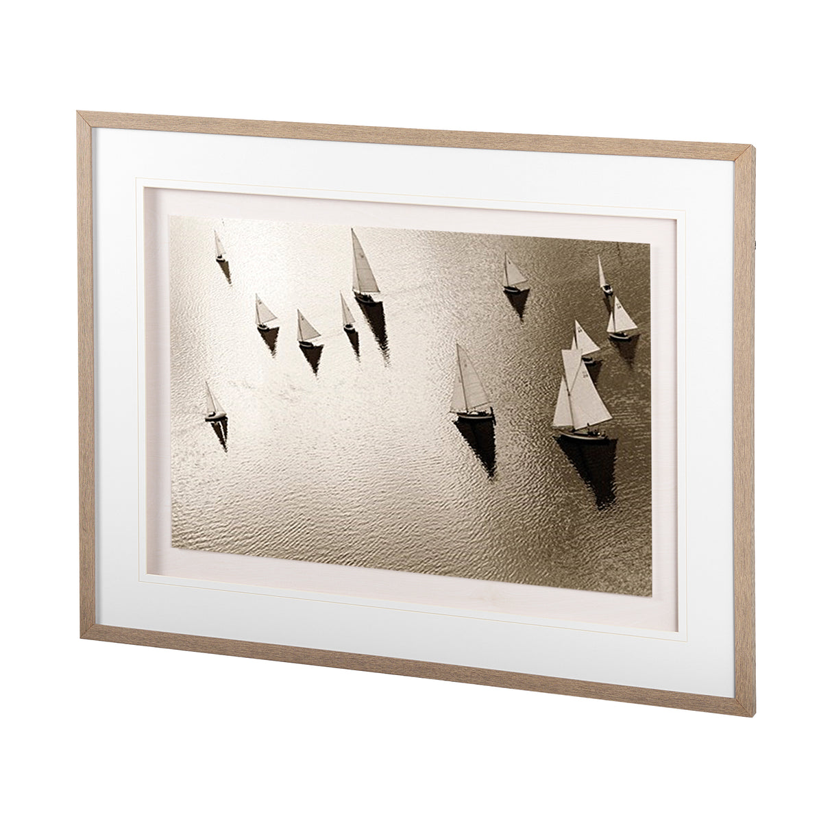 Broads Regatta, Island Yachts by Ben Wood Hand Embelished Framed Photo Art Print Matted under Glass from Mercana - Luna Furniture