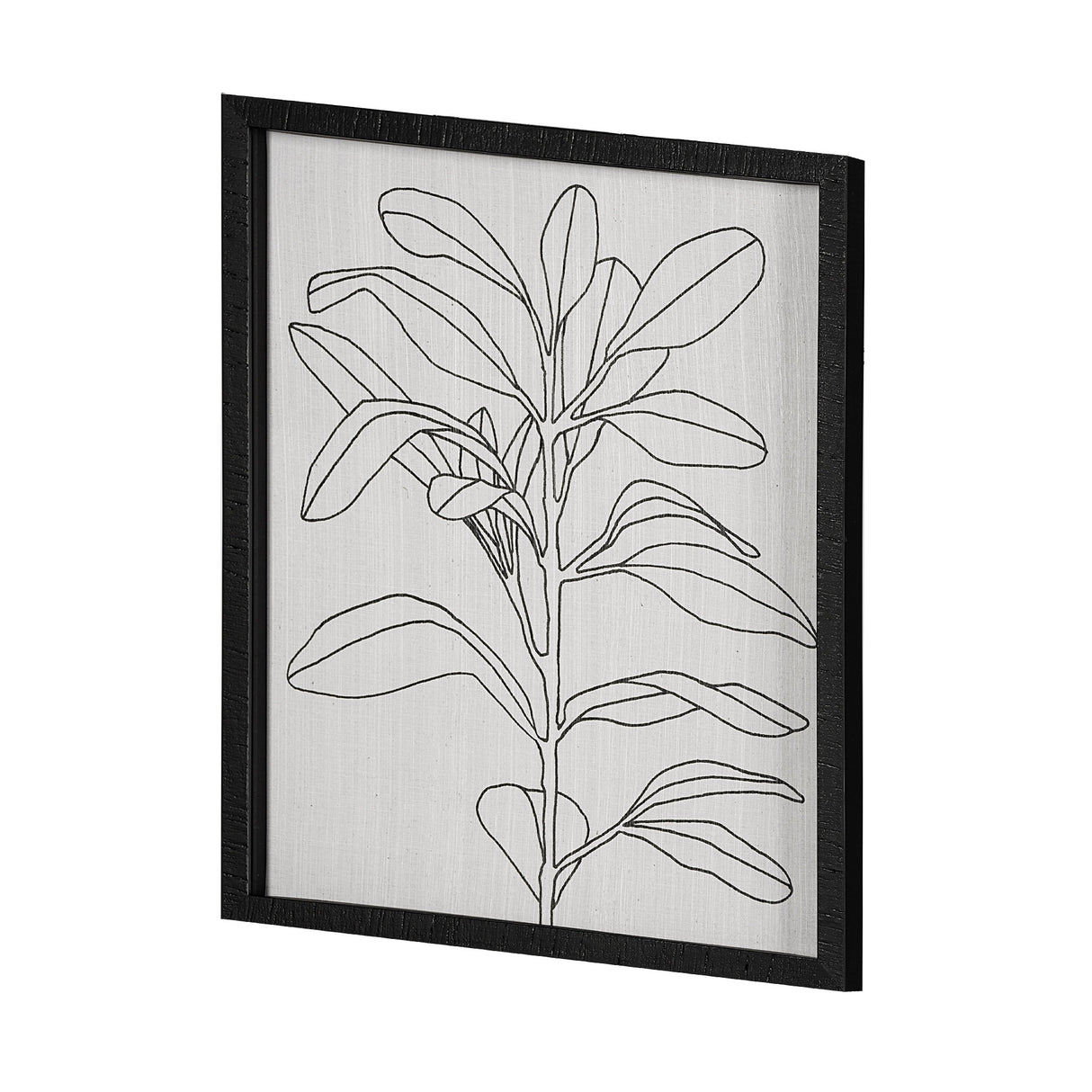 Olive Branch Countour I by Emma Scarvey Hand Embellished Textured Framed Art Print Matted under Glas from Mercana - Luna Furniture