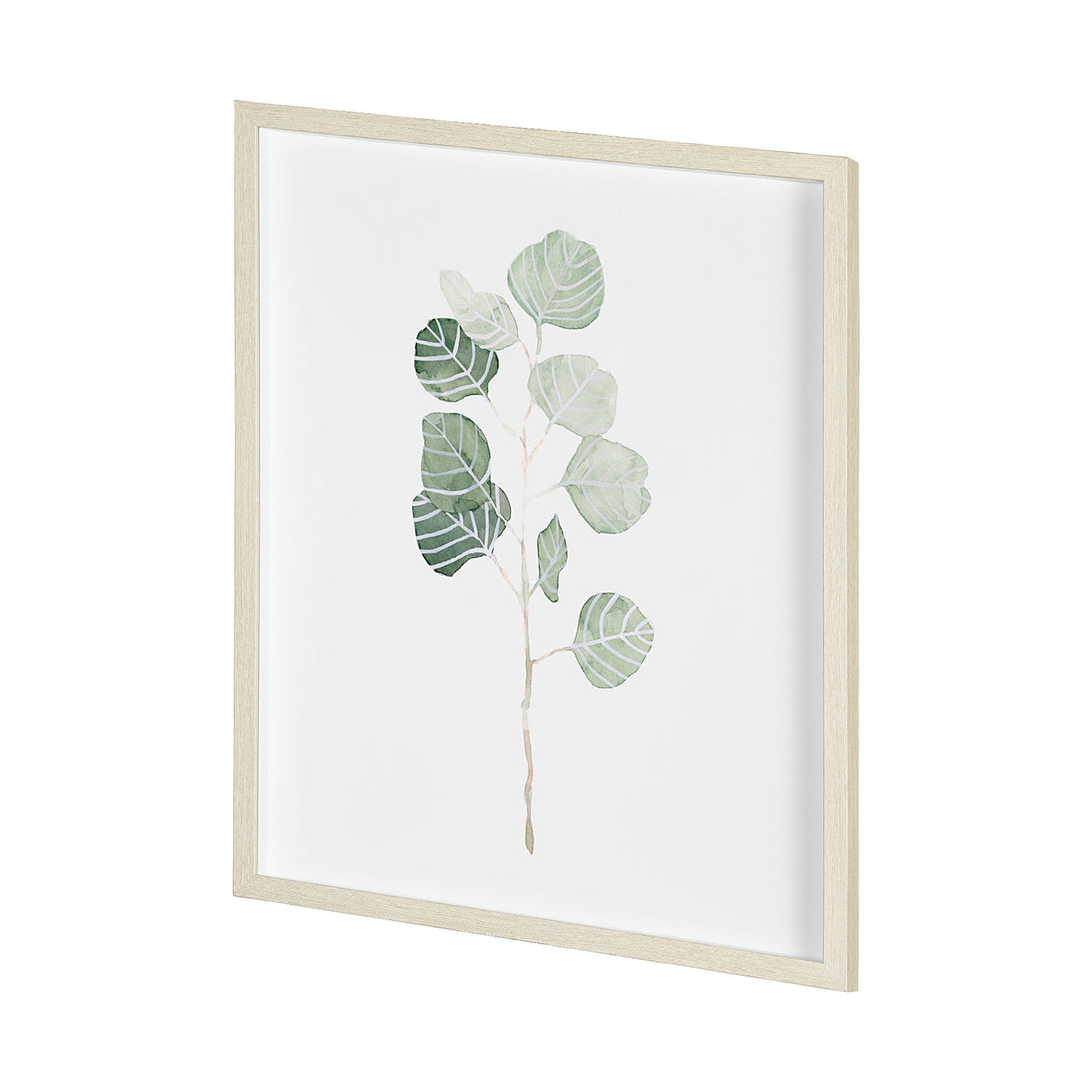 Soft Eucalyptus Branch I by Emma Scarvey Hand Embellished Framed Art Print Matted under Glass from Mercana - Luna Furniture