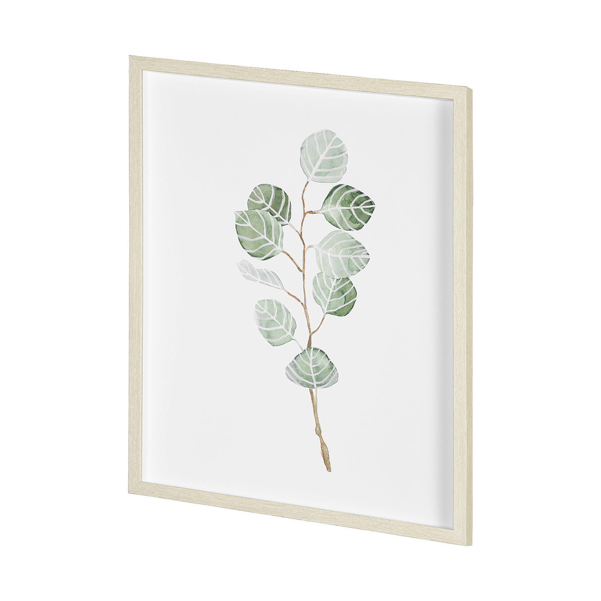 Soft Eucalyptus Branch III by Emma Scarvey Hand Embellished Framed Art Print Matted under Glass from Mercana - Luna Furniture