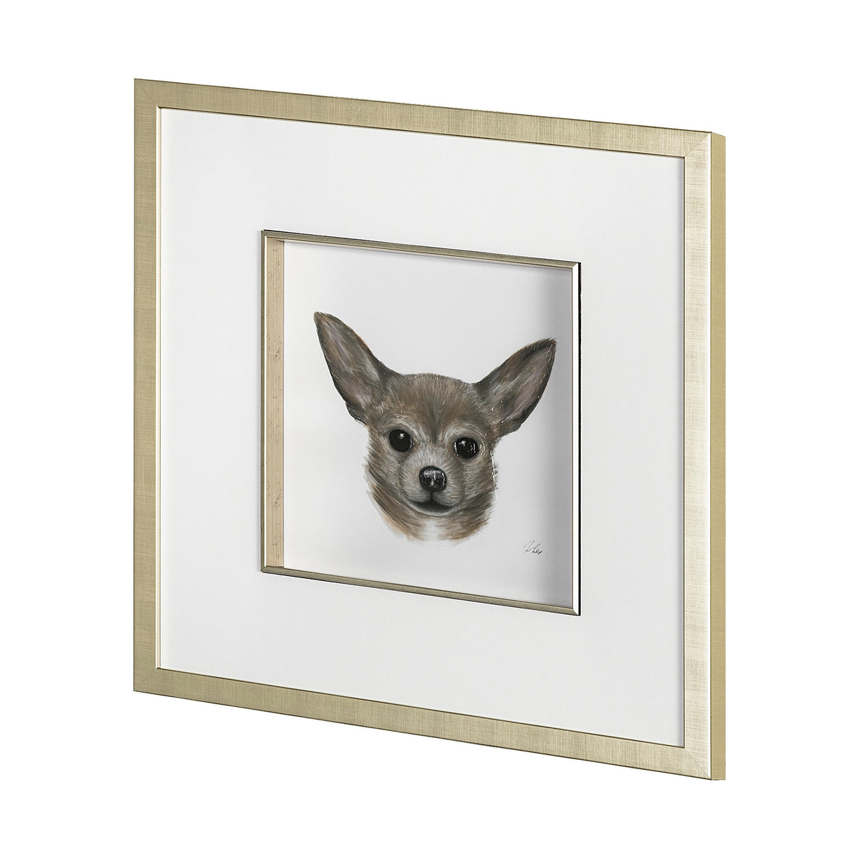 Charlote (Chihuahua) by Mercana Studio Hand Embellished Textured Framed Art Print Matted under Glass from Mercana - Luna Furniture
