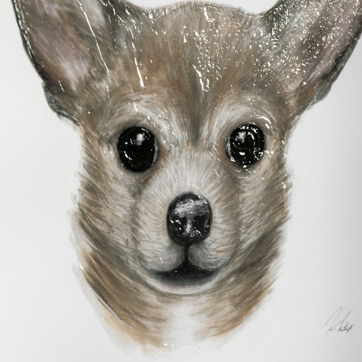 Charlote (Chihuahua) by Mercana Studio Hand Embellished Textured Framed Art Print Matted under Glass from Mercana - Luna Furniture