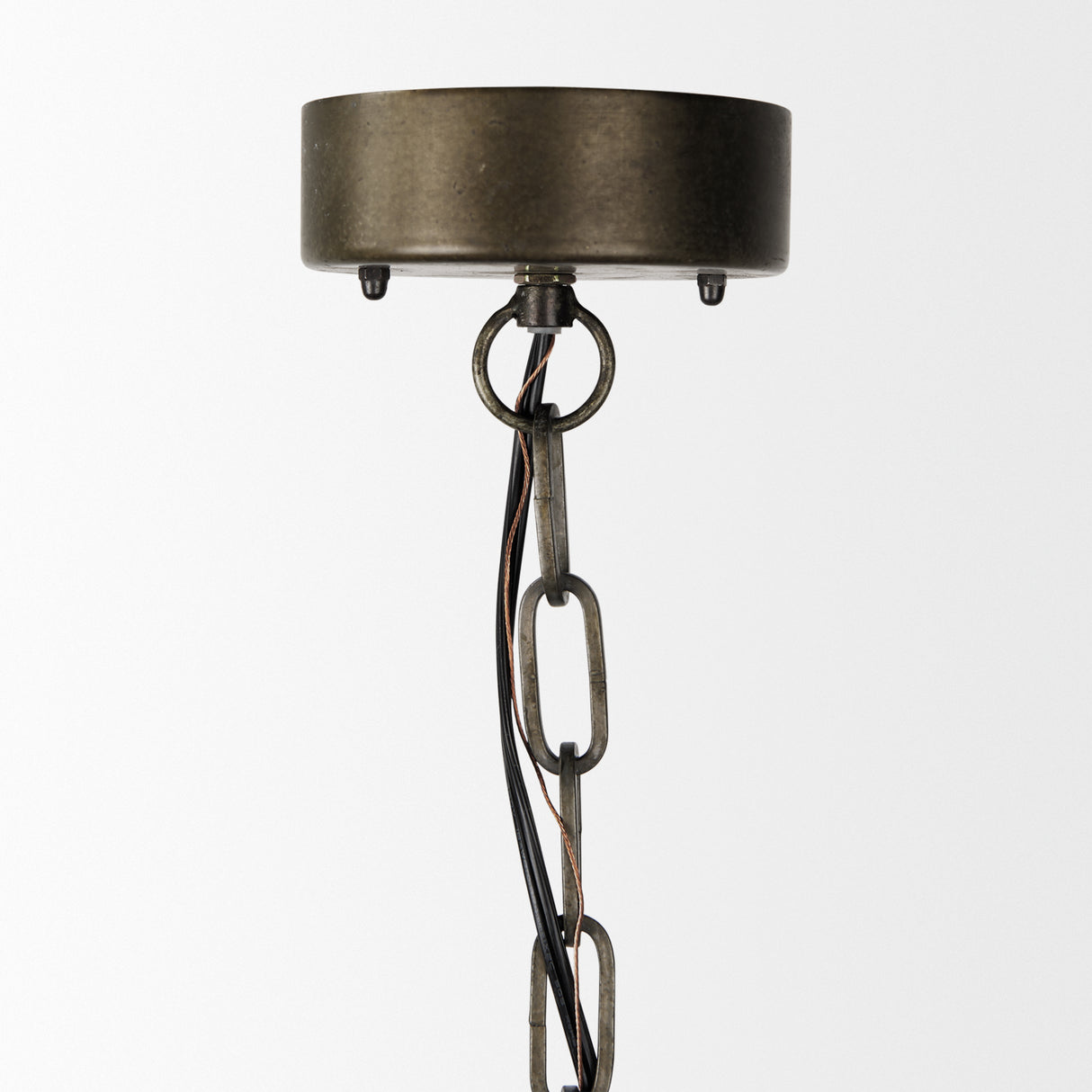 Zaio 12.5Lx 12.5W x 18.5H Weathered Antique Gold Metal Caged Bulb Pendant Light from Mercana - Luna Furniture