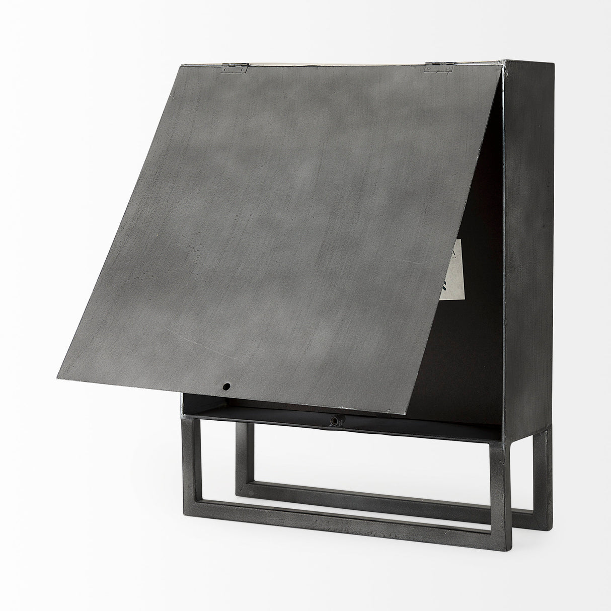 Felix Gray Metal Square Table Clock from Mercana - Luna Furniture
