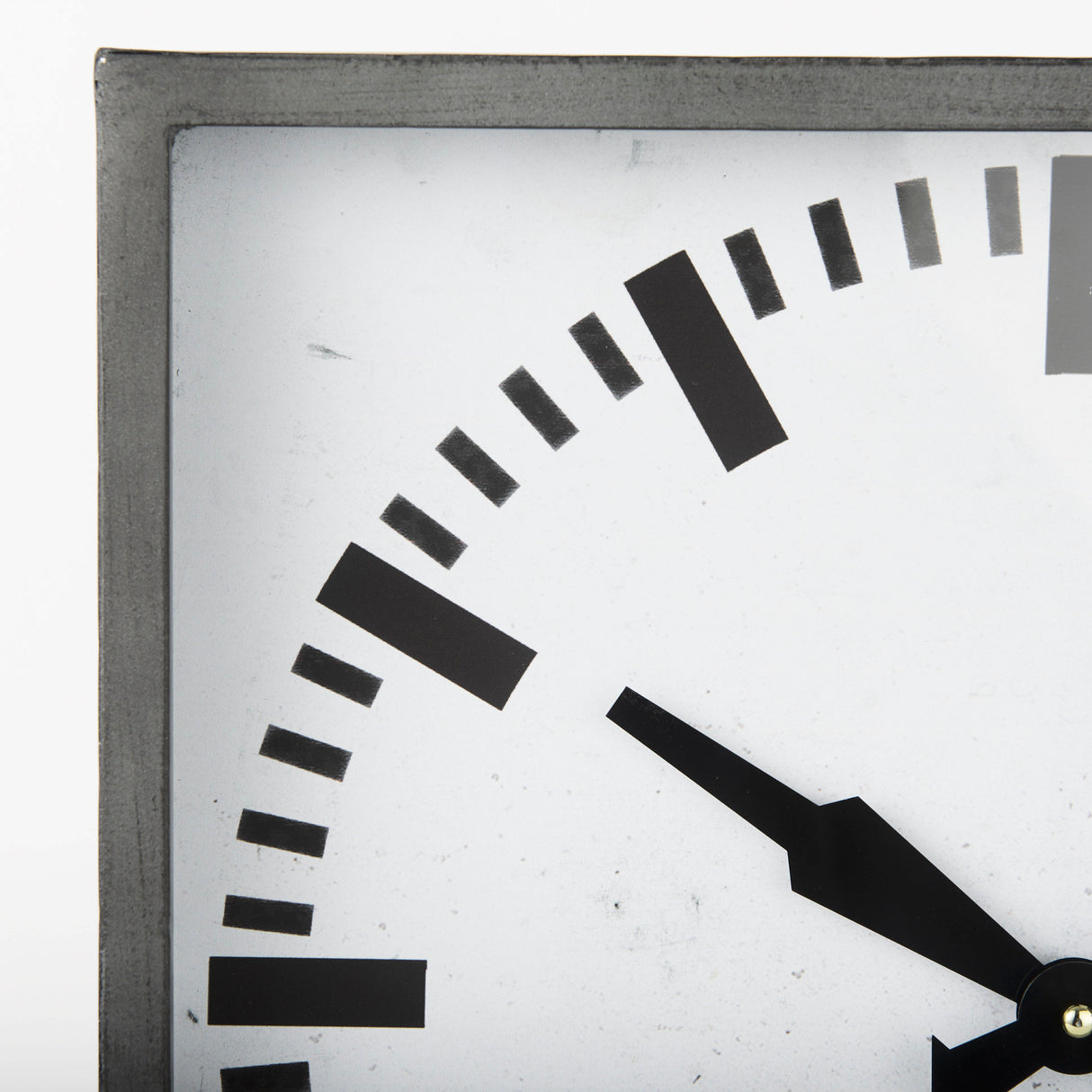 Felix Gray Metal Square Table Clock from Mercana - Luna Furniture