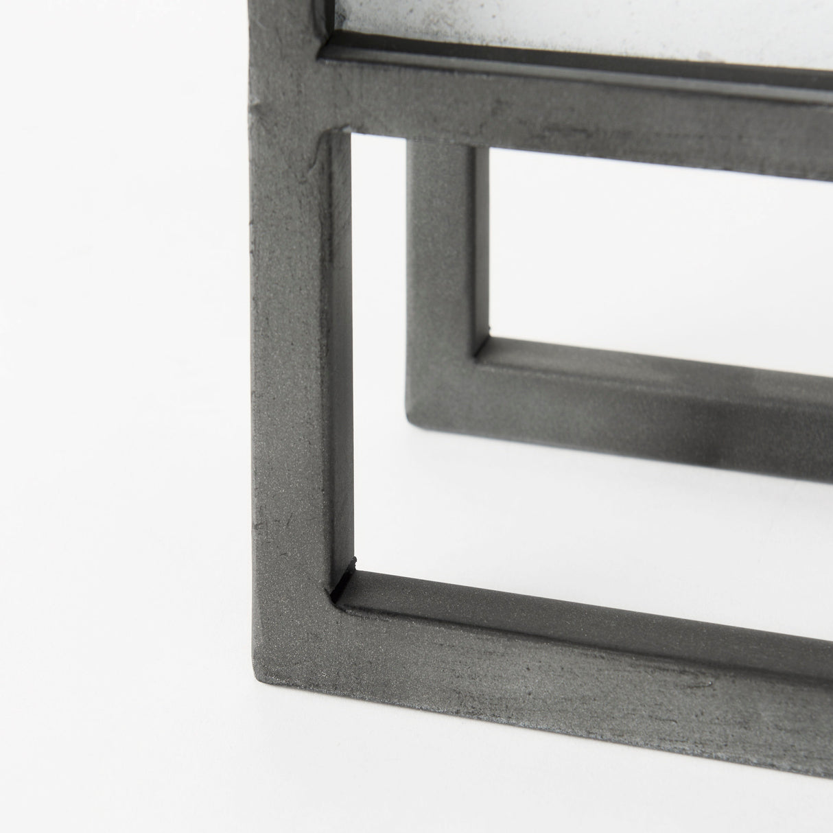 Felix Gray Metal Square Table Clock from Mercana - Luna Furniture