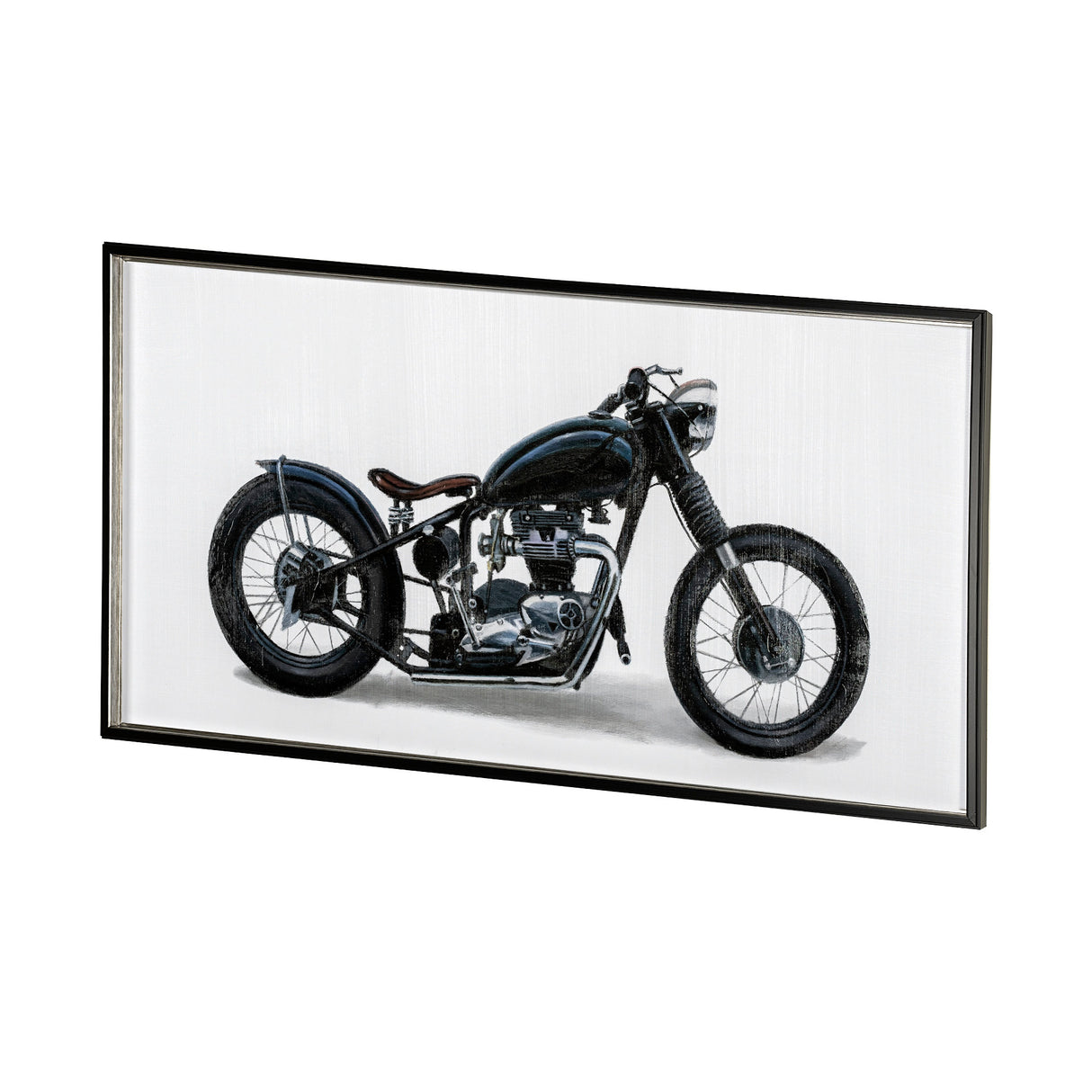 Lets Roll White I by James Wiens a Hand Embellished Textured Framed Art Print Matted under Glass from Mercana - Luna Furniture