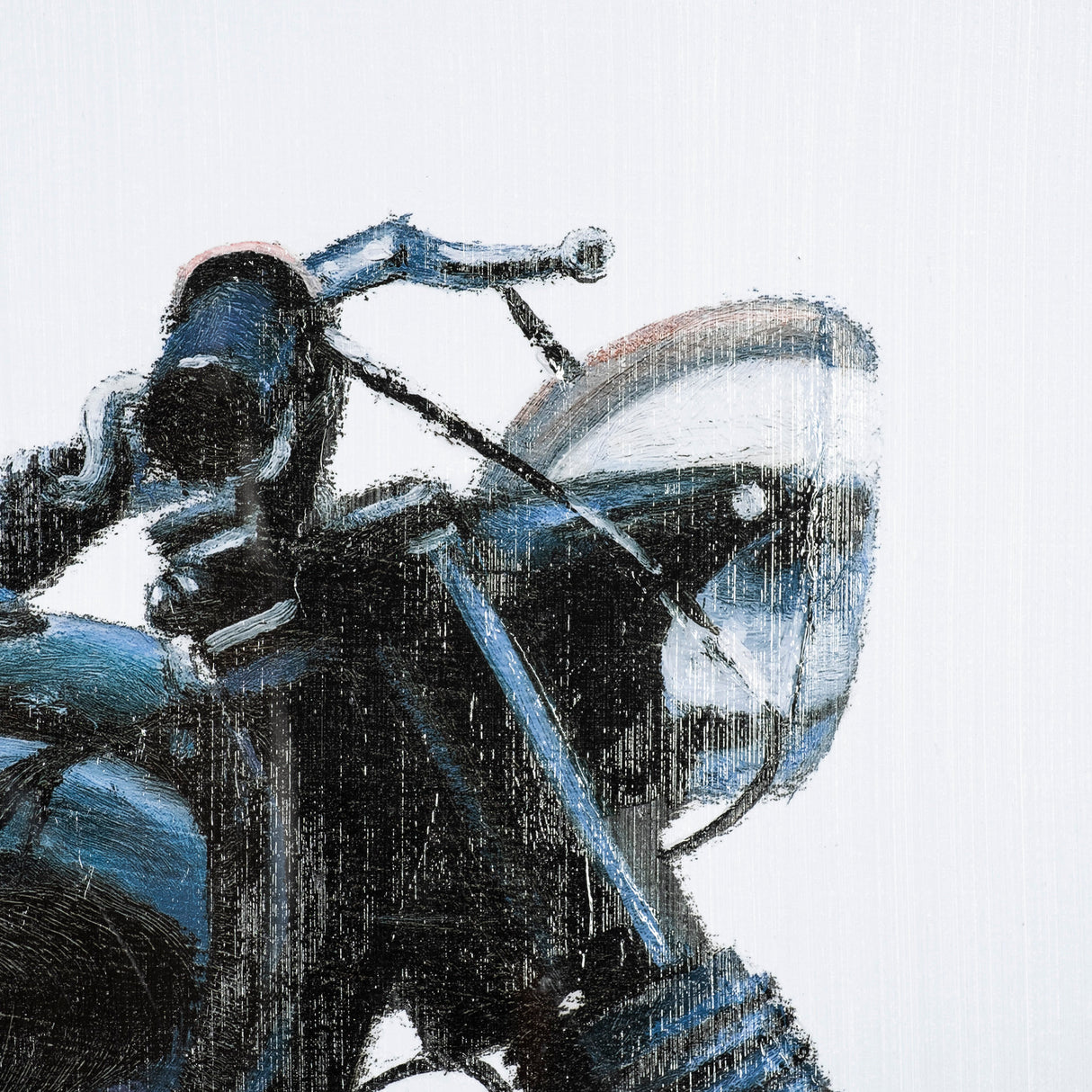 Lets Roll White I by James Wiens a Hand Embellished Textured Framed Art Print Matted under Glass from Mercana - Luna Furniture