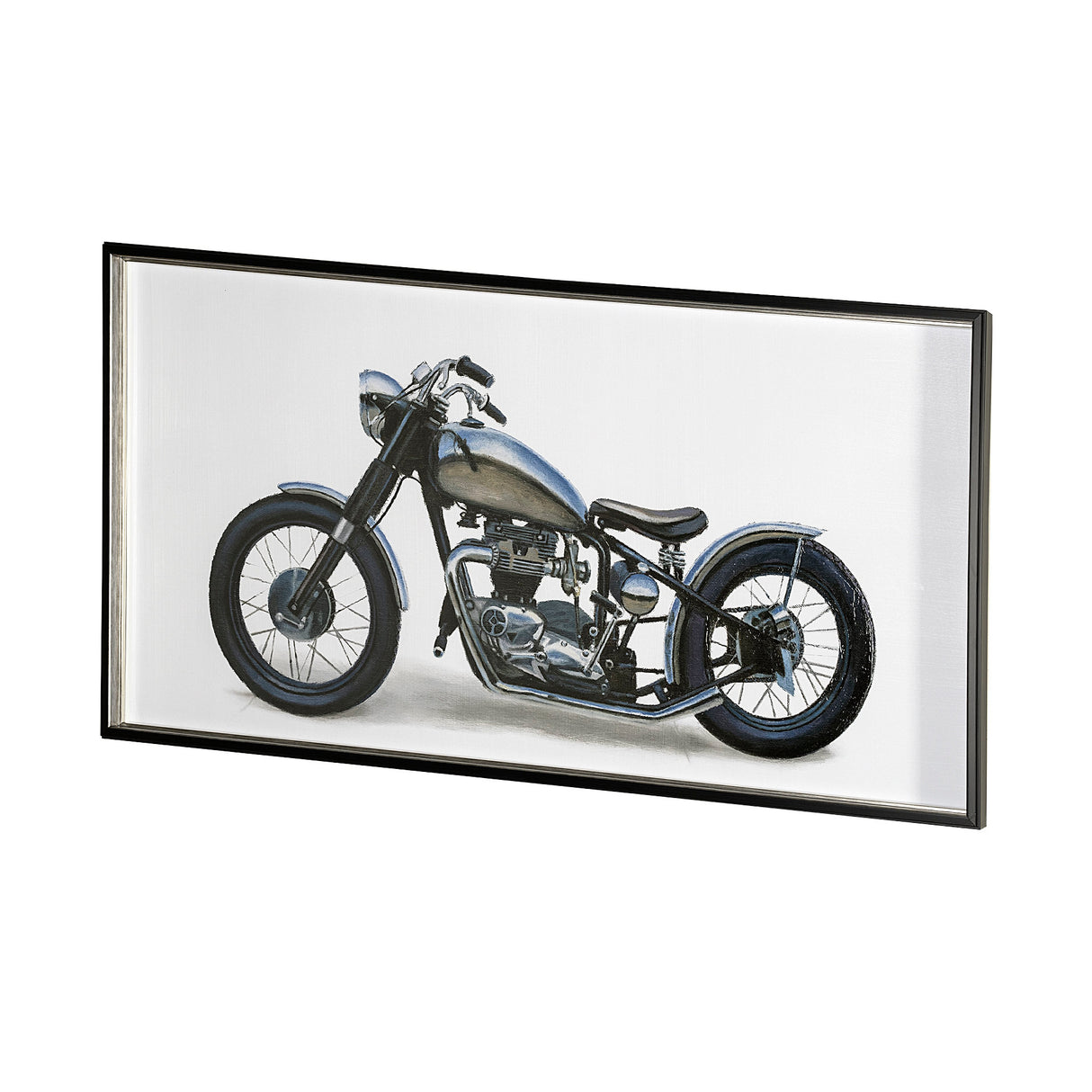Lets Roll White II by James Wiens a Hand Embellished Textured Framed Art Print Matted under Glass from Mercana - Luna Furniture