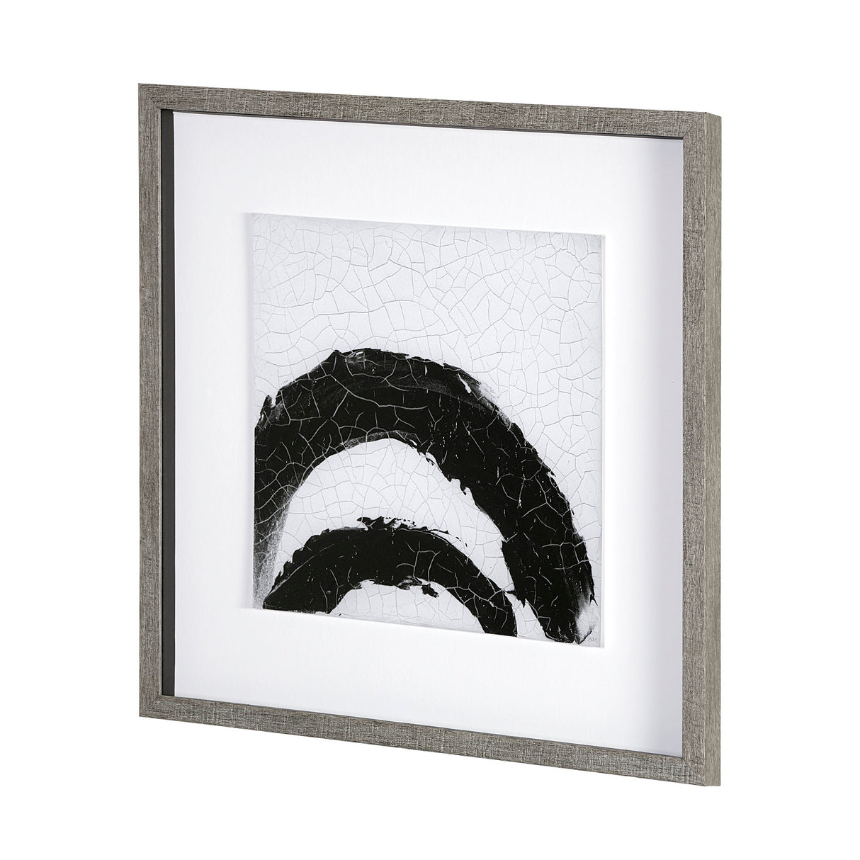 Yang (White) by Mercana Studio a Hand Embellished Textured Framed Art Print Matted under Glass from Mercana - Luna Furniture