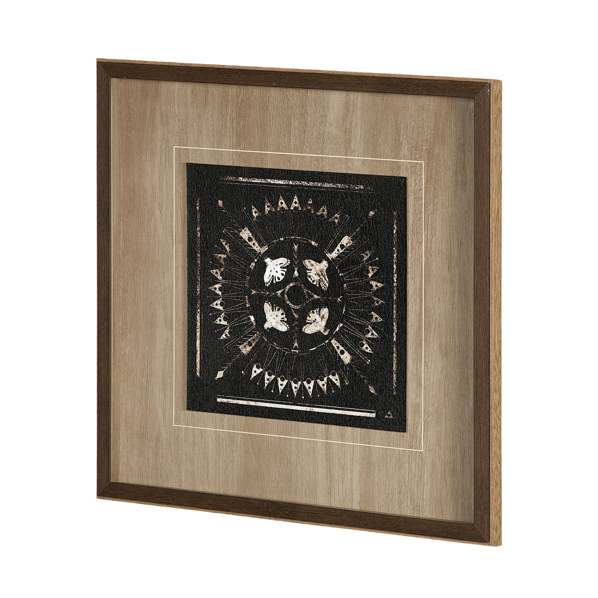 Sandpainting-Ink I by Mercana Studio a Hand Embellished Textured Framed Art Print Matted under Glass from Mercana - Luna Furniture
