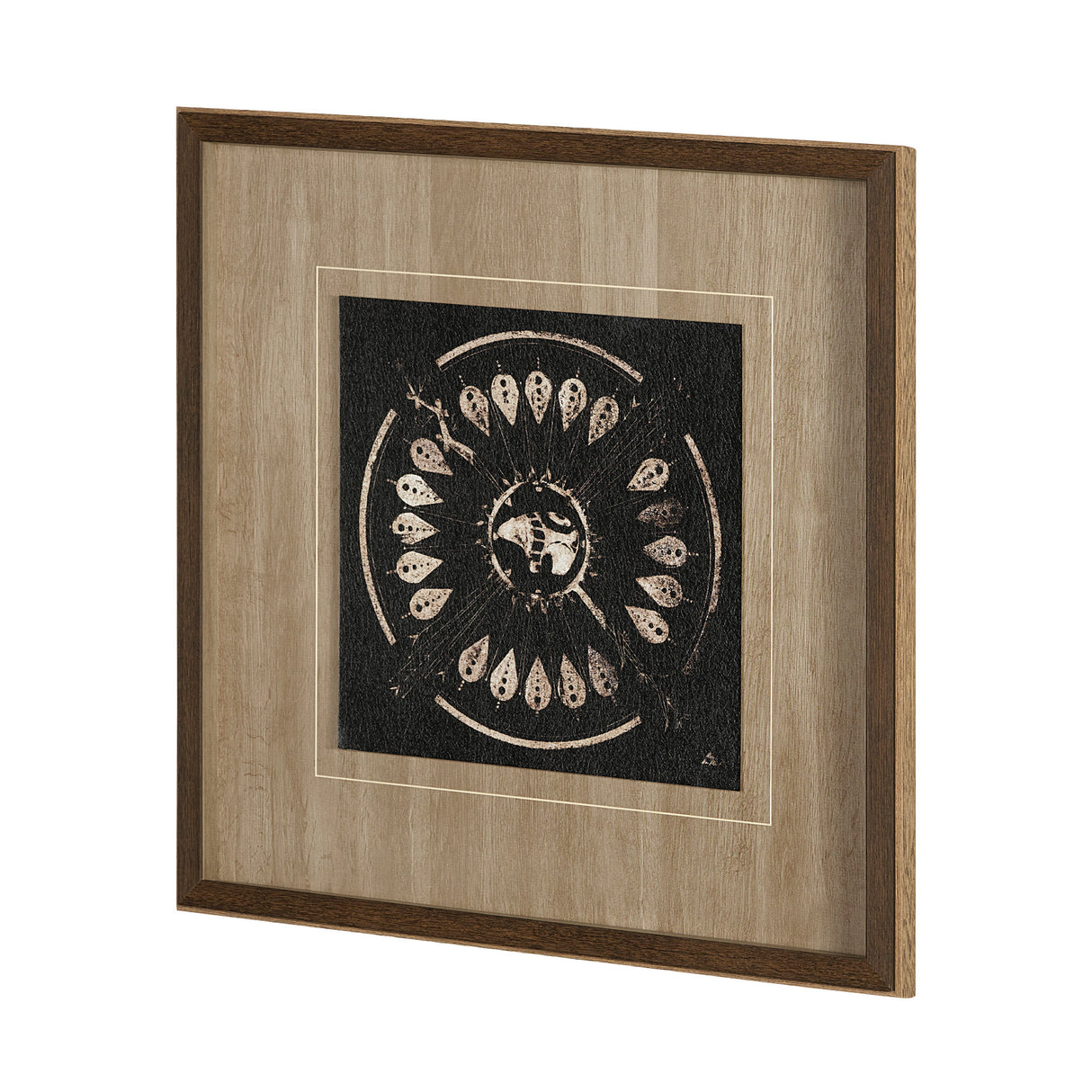 Sandpainting-Ink II by Mercana Studio Hand Embellished Textured Framed Art Print Matted under Glass from Mercana - Luna Furniture