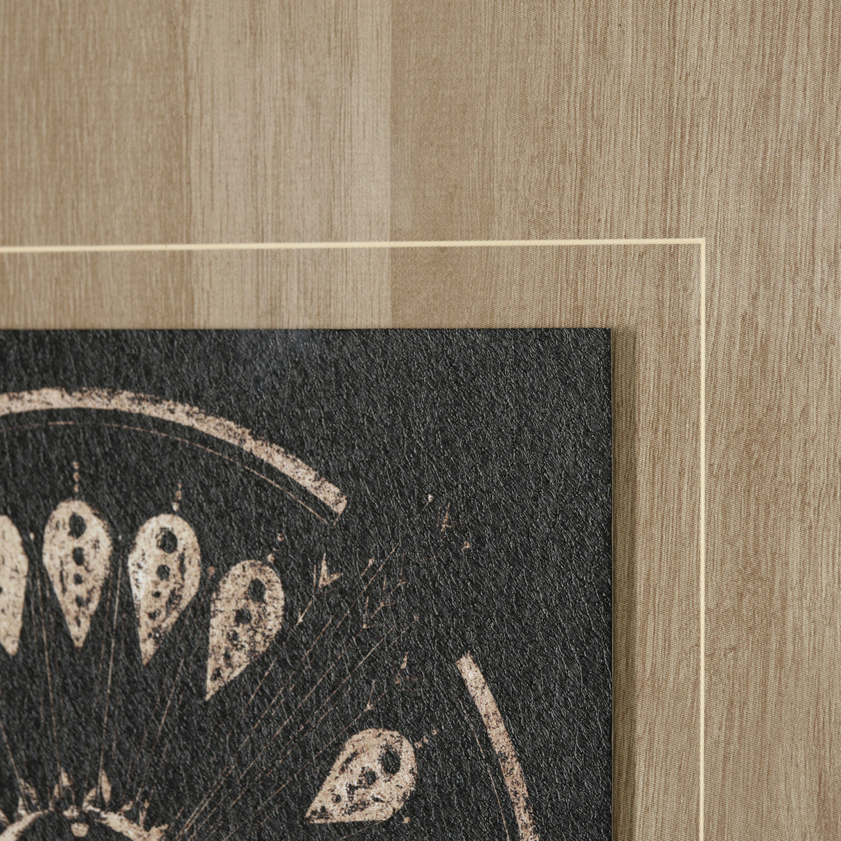 Sandpainting-Ink II by Mercana Studio Hand Embellished Textured Framed Art Print Matted under Glass from Mercana - Luna Furniture