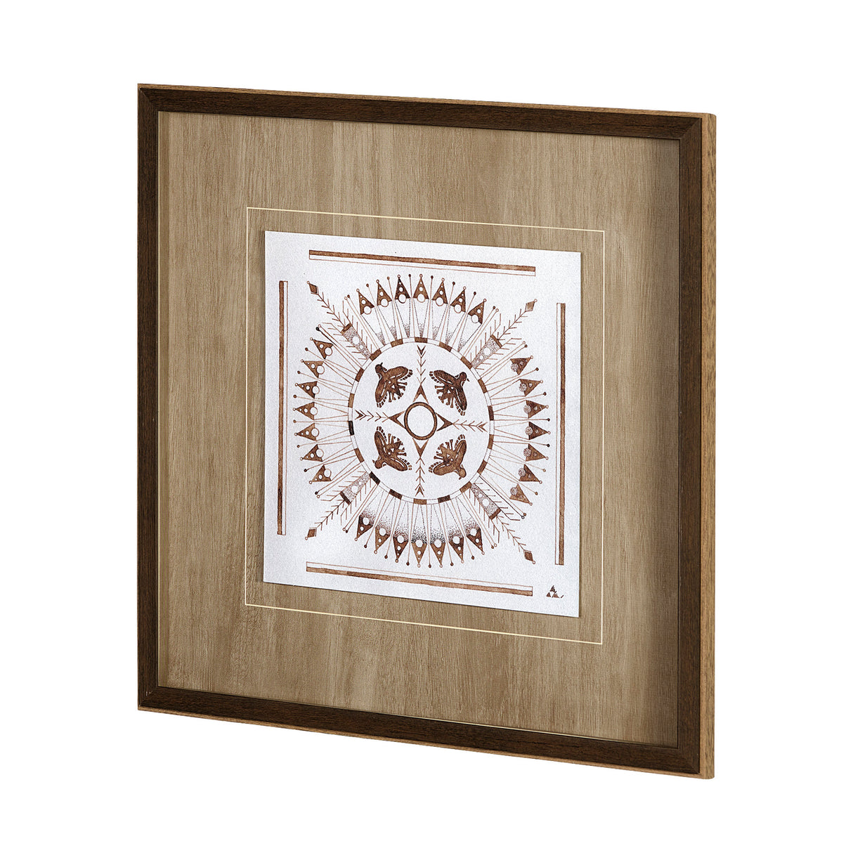 Sandpainting-Watercolor I by Mercana Studio Hand Embellished Framed Art Print Matted under Glass from Mercana - Luna Furniture