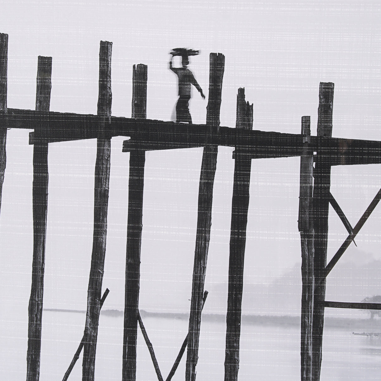 U Bein Bridge by Mercana Studio a Hand Embellished Textured Framed Photo Art Print Matted under Glas from Mercana - Luna Furniture