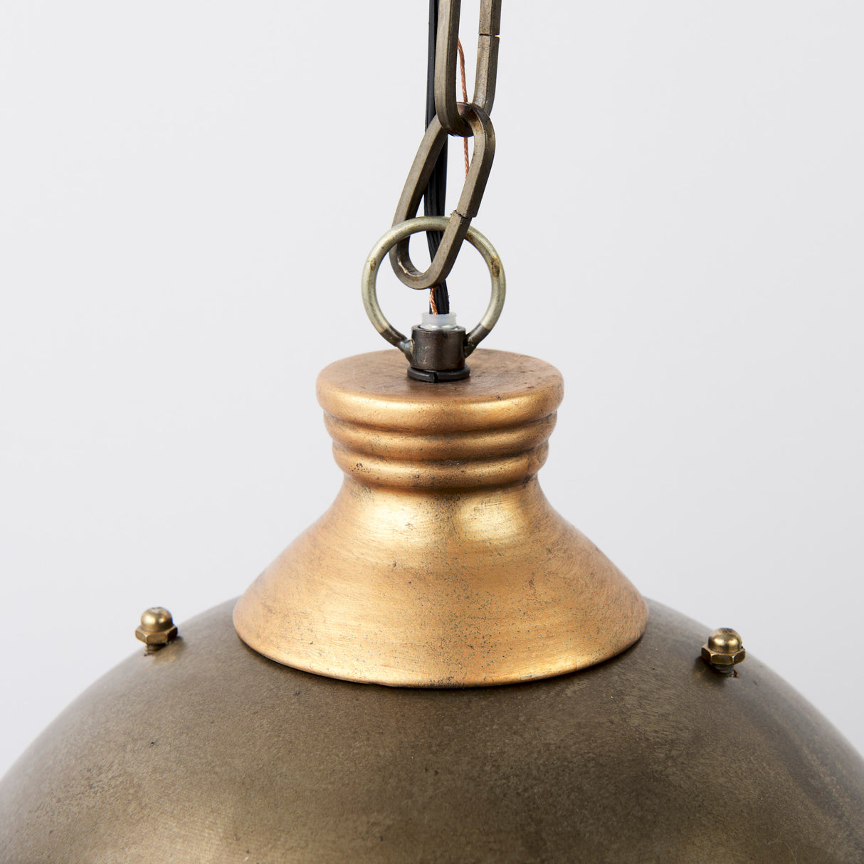 Dawson I 13x13.5 Silver Toned Metal Dome Pendant Light from Mercana - Luna Furniture