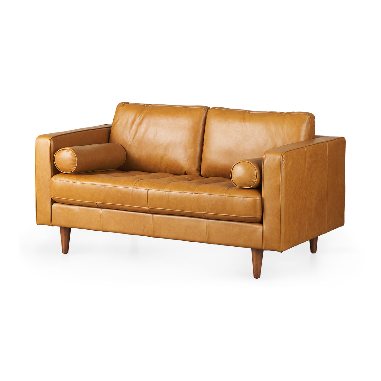 Svend 65.0L x 38.0W x 34.0H Tan Leather Love Seat Sofa from Mercana - Luna Furniture